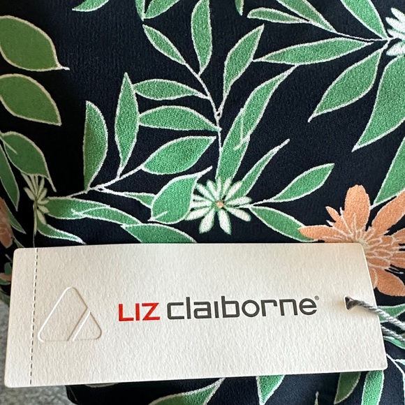 Liz Claiborne Black Floral Blouse - Picture 4 of 4